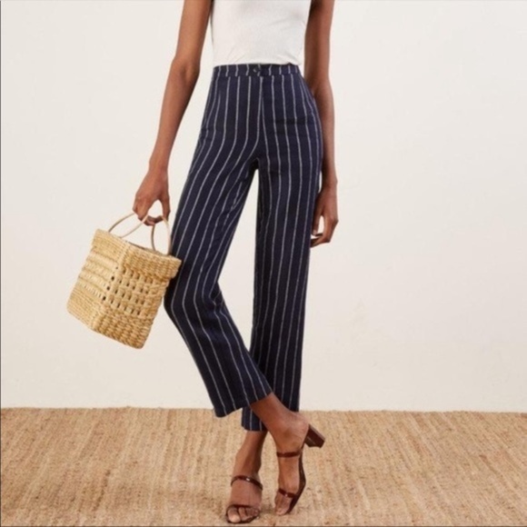 Reformation Verano Striped Linen Pants - Picture 2 of 8